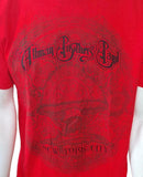 Anvil Men's The Allman Brothers Band NYC 2010 Red Short Sleeve Shirt Size Large