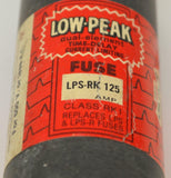 BUSSMAN LPS-RK 125  LOW-PEAK  CURRENT LIMITING FUSE 125 AMP 600 VAC