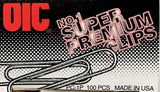 OIC 99910 No. 1 Super Premium Clips PC-1P - Box of 100 (2 Available)