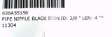 Black Iron Male Pipe Nipple Fitting 3/8" x 4" (Lot of 10)