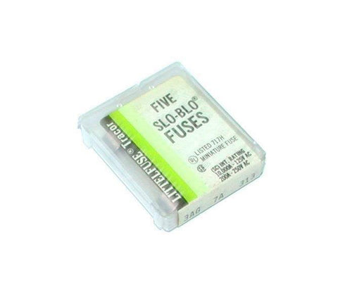 Box of 5 New Littelfuse  3AG 7A 313  SLO-BLO Fuses 7 Amp