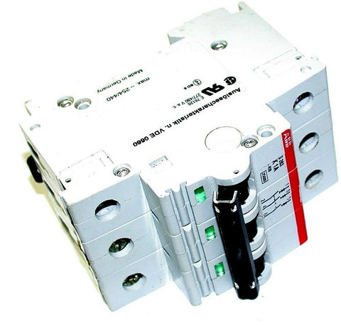 New ABB 1 Amp Circuit Breaker Din Mt 3 Pole S283-K8