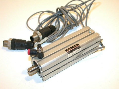 SMC COMPACT 2 1/4" AIR PNEUMATIC CYLINDER CDQSB20-55DC-F9P W/SENSORS FREE SHIP