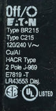 Eaton BR215 2 Pole Circuit Breaker 15A 120/240V Plug-On Mount