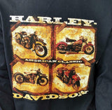 Harley Davidson Motorcycle Men's American Classic Black Long Sleeve Shirt Size L