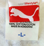Puma Men's Long Distance Relationship Boilermaker White Short Sleeve Shirt Large