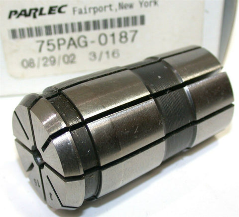 UP TO 4 New 3/16" Parlec 75PG Single Angle Collets 75PAG-0187