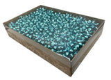 Brizzolari Premium 3-1/2" Teal Star Gift Bow 3/8" Ribbon 29 Loop 48 Count