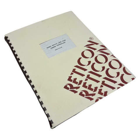 EG&G Reticon Model RS610X Line Scan Camera Controller Operation Manual