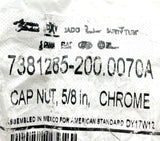 American Standard 7381285-200.0070A Chrome Cap Nut 5/8" - Pack of (4)