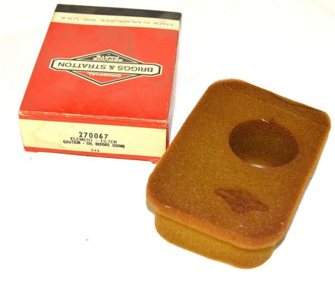 NEW BRIGGS & STRATTON 270067 AIR FILTER FOAM