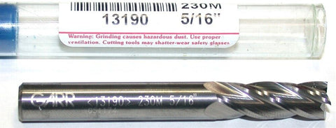 Garr Tool 4-Flute Carbide 5/16" End Mill 13190 New