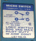 New Honeywell Micro Switch  LSYBB1A  Heavy Duty Limit Switch 1 N.O. 1 N.C.