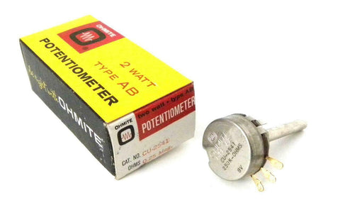 New Ohmite CU-2541 Potentiometer 250k OHMS 2 Watts