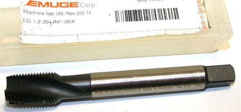 Emuge 1/2-20 UNF-3BX 3 Flute Rekord Bottoming Spiral Flute Tap CU4560.115643 New