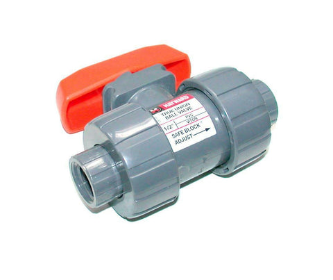 New Hayward  True Union 1/2  Ball Valve PVC Viton
