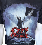 Alstyle Men's Ozzy Osbourne Scream 2010-2011 Tour Graphic Black Shirt Size Large