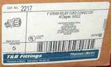 Thomas & Betts  2217  New Box of 5 Strain Relief 45 Degree Cord Connectors 1"