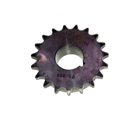 Unbranded  4019X 1-3/16-1  Roller Chain Sprocket 40 Chain 19 Tooth 1-3/16" Bore