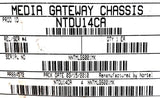 Nortel Networks NTDU14 Media Gateway Succession 100-240VAC 5A 50-60Hz 530VA