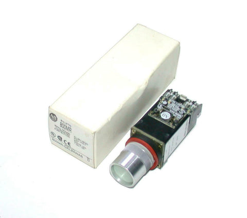 New Allen Bradley  800MR-QAL24W White Momentary Pushbutton 1 N.O. 1 N.C. Contact
