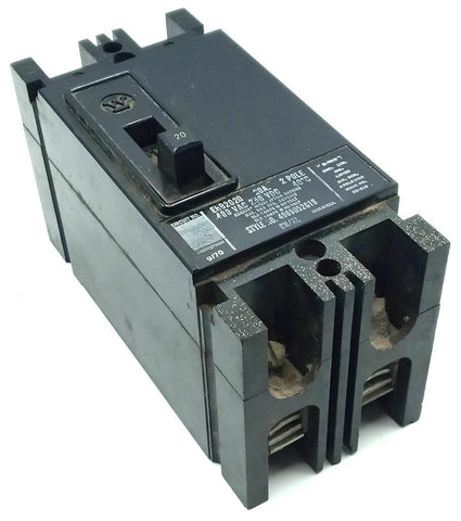 Westinghouse EHB2020 2 Pole Circuit Breaker 20A 480VAC 250VDC