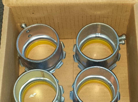 Box of 4 New 2" Cooper Crouse-Hinds  1455  Box Connector Conduit Fittings