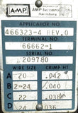 AMP 466323-4 Side Feed Terminal Tool Press Applicator 66662-1 Rev-0