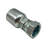 Parker P43-12-R1-R2-R3-0C4H Steel Hydraulic Hose Crimp Fitting