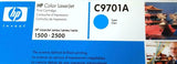 HP LaserJet C9701A Cyan Toner Cartridge For Series 1500 & 2500 Printers