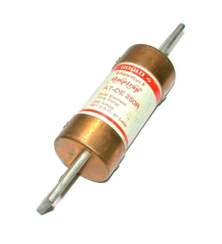 GOULD SHAWMUT AMPTRAP  AT-DE 250R  250 AMP TIME DELAY FUSE 250 VAC