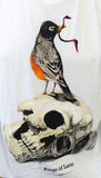 Next Level Apparel Men's Kings Of Leon Bird On Skull Graphic White Shirt Size L