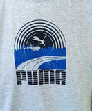 Puma Men's Graphic Gray Short Sleeve Shirt Size Large
