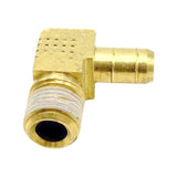 Lot of (10) Parker Hannifin 229-4-2 Dubl-Barb Brass Male Elbow 1/4" x 1/8" NPT