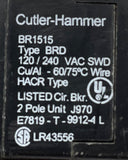 Cutler-Hammer BR1515 2-Pole Twin Circuit  Breaker 15/15A 120/240V 1 Phase PlugIn