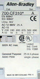 ALLEN BRADLEY CONTROL RELAY 10 AMP MODEL 700CF310