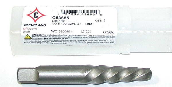 Cleveland Ezy-Out Heavy Duty 9/16 to 3/4″ Screw Extractor C53655 NIB