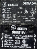 General Electric 080ADV & 080B11V Contact Block W/ White Push Button 125V 3W