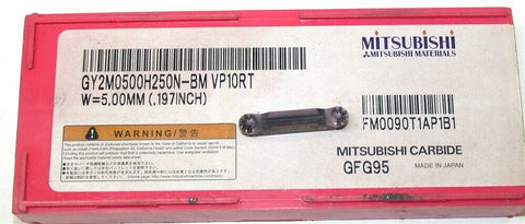Lot of 3 Mitsubishi GY2M0500H250N-BM VP10RT 0.197" Width Carbide Grooving Insert