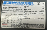 Marathon D393 Motor 1 HP 60 Hz 230/460V 50 Hz 3/4 HP 3 Phase 9VD56T34F5303JP