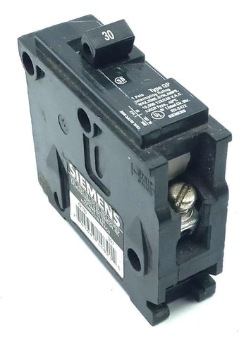 Lot of (2) Siemens Q130 1 Pole Circuit Breaker 30A 240VAC 1 PH Plug In Mount