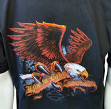 Harley Davidson Motorcycle Men's Eagle Live To Ride Ride To Live Black Shirt L