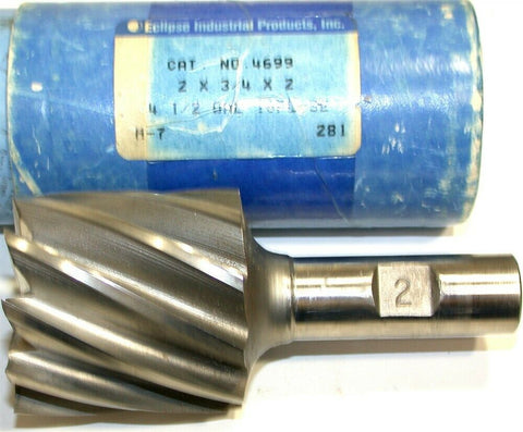 Eclipse 2" Diameter 3/4" Shank 10 Flute Single End Mill 4699 New