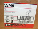 NIB Wiremold Legrand 5574A Ivory Transition Fitting 5500 to 5400 Series Raceway