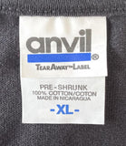 Anvil Men's Tool Graphic Black Short Sleeve Shirt Size X-Large