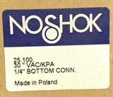 NoShok 25.100.30" Gauge -30"Hg 1/4" NPT Bottom Mount