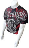 Hanes Men's Whitesnake Graphic Black Short Sleeve Shirt Size Medium