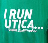 Puma Men's I Run Utica Boilermaker Green Short Sleeve Shirt Size Large
