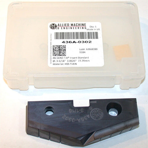 Allied Machine Original T-A 3 1/16" Carbide Spade Drilling Insert 436A-0302