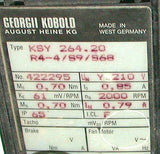 Geogii Kobold  KSY 264.20 R4-4/89/868  Brushless Servomotor W/Alpha  Gear Head